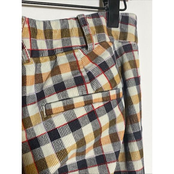 Anthropologie The Essential Collection Women's Plaid Slim Kick Flare Pants SZ 6 - Picture 8 of 11